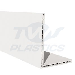 White 100mm x 80mm x 5m Hollow Angle