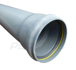 Soil Pipe Push Fit 110mm x 3m Single Socket Pipe