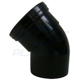 110mm Solvent Weald 45 Single Socket Bend Black