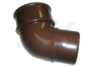 Half Round Brown Downpipe 112 Degree Offset Bend 