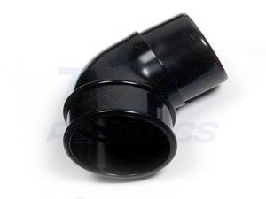 Half Round Black Downpipe 112 Degree Offset Bend 