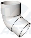 Half Round White Downpipe 112 Degree Offset Bend
