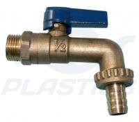 Garden Tap Brass 1/2” Hose Union ¼ Turn
