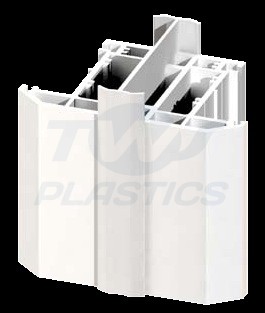 2mm White UPVC H Section Frame Coupler 3m 