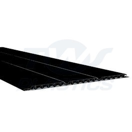Black Gloss 300mm Hollow Soffit 10mm Cladding