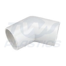 Overflow Waste Pipe 45 degree 21.5 Obtuse Bend White