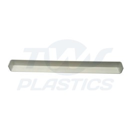 Fascia Corner 600mm Double End White FWXX