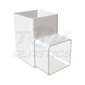 Square Line 90.5 Degree Offset Bend White