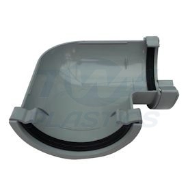 Half Round Grey 90 Degree Gutter Angle 