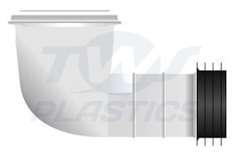 Opella 90 degree Fixed WC Pan Connector