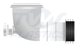 Opella 90 degree Fixed Space Saver WC Pan Connector