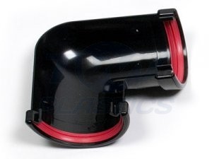 Half Round Black 90 Degree Gutter Angle