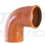 110mm Underground Drainage 90 Degree Single Socket Swept Bend