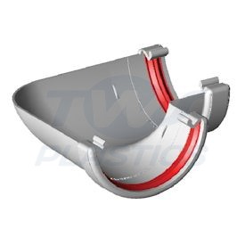 Half Round White 90 Degree Gutter Angle
