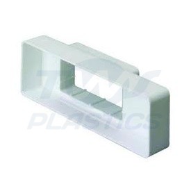 Dormus S100 adaptor rect to airbrick white
