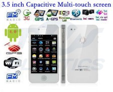 Android Smart Phone 4.0 8GB WIFI GPS 3G White 3.5" W007 STAR