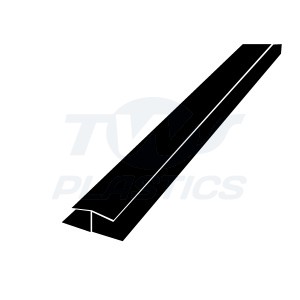 Black Gloss 10mm H-Section 5m