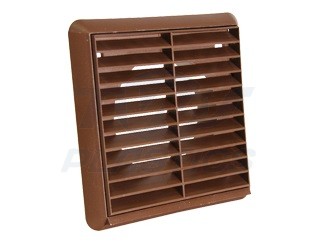 Louvered Vent Terminal Brown 100mm