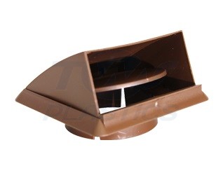 Cowled Terminal Vent Brown 100mm