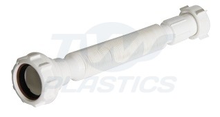 Flexible Waste Pipes 40mm unifix to 40mm to Bsp Coupling Nut