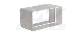 Rectangular Duct Channel Connector White 100mm