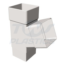 Square Line White 112 Degree Branch