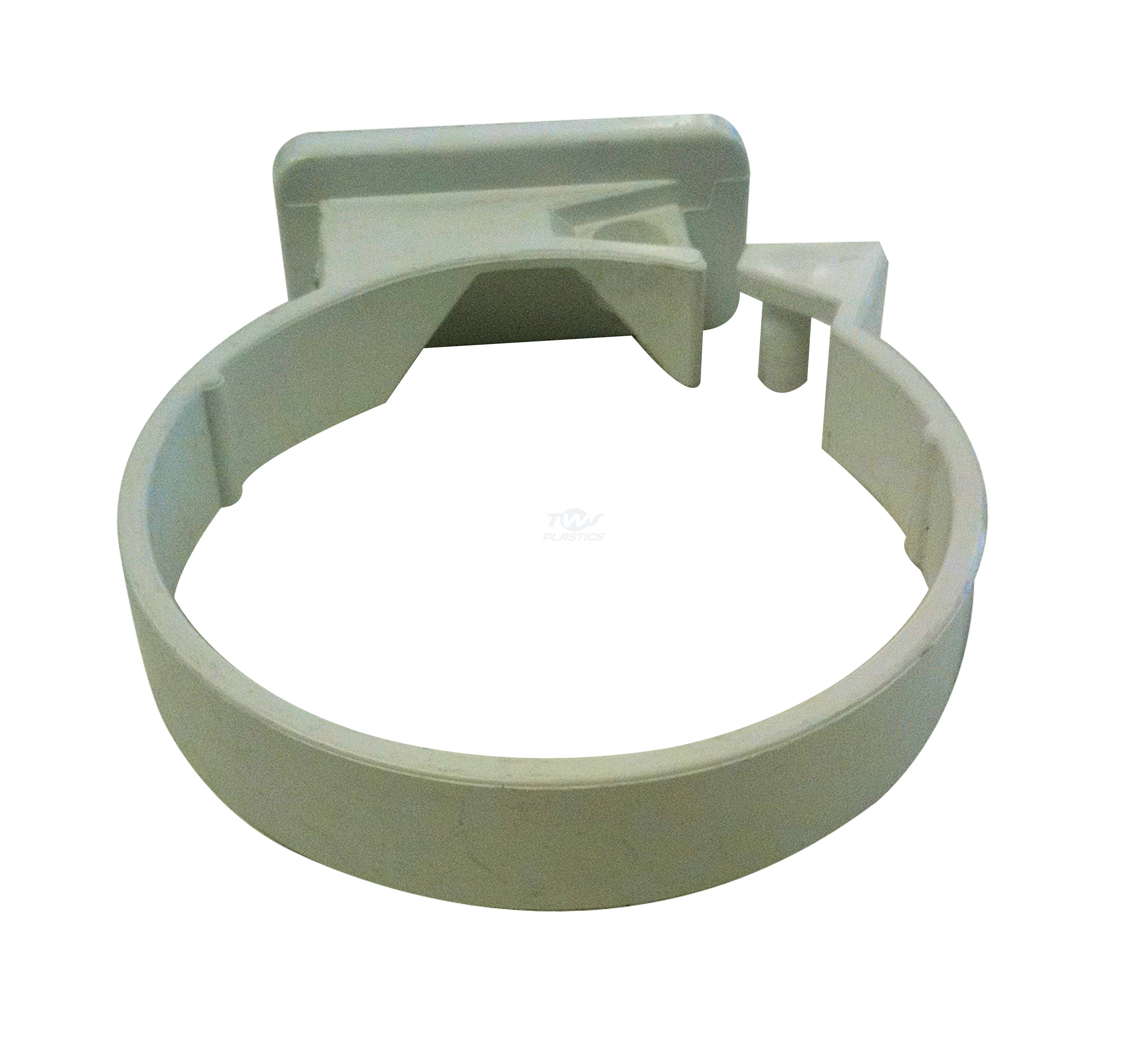 Half Round White Concealed Pipe Clip