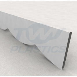 White 15mm Decorative Convex Fascia Board 