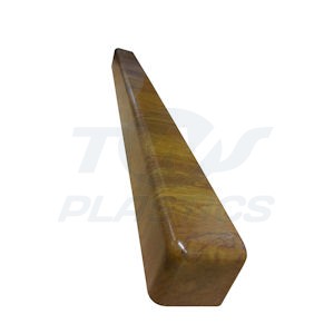Fascia Board Corner Double End Woodgrain 600mm