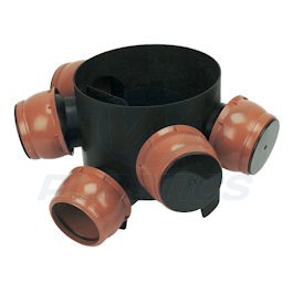 FloPlast D800 5 Inlet 300mm Flexible Man Hole Base 
