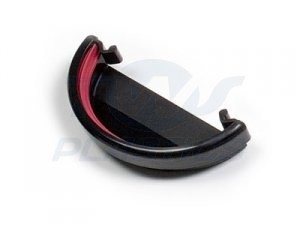 Half Round Black External Stopend