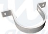 Half Round White Downpipe Flush Clip