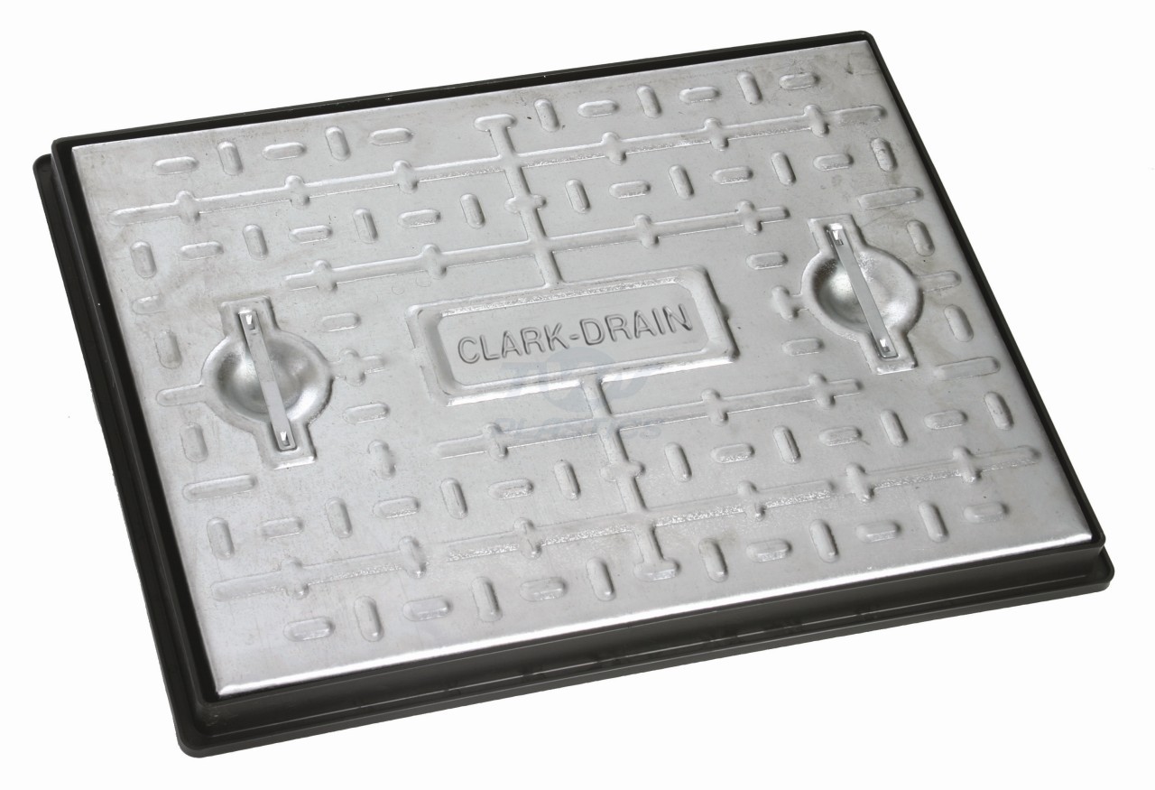 Manhole Drain Cover 600mm x 450mm 5 Ton Galvanised Cover & Frame