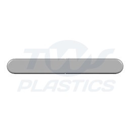Bull Nose Magnum Fascia End Cap 300mm White