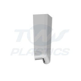 Bull Nose Magnum Fascia Corner 600mm Double End White