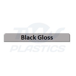 Fascia Board Large End Cap 300mm Black Gloss
