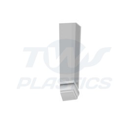 Ogee Fascia Board Corner 600mm Double End White