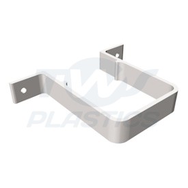 Square Line Pipe Clip White