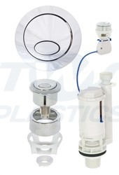 Fluidmaster Duel Flush Valve PRO550UK Cable Push Button 1 1/2 and 2 inch