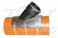 Pipe Saddle main pipe 160mm-400mm - 45 degree - 110mm