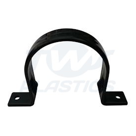 Half Round Brown Downpipe Flush Clip