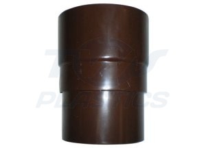 Half Round Brown Downpipe Socket
