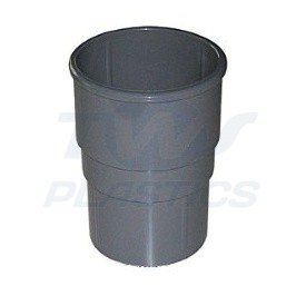 Half Round Grey Downpipe Socket