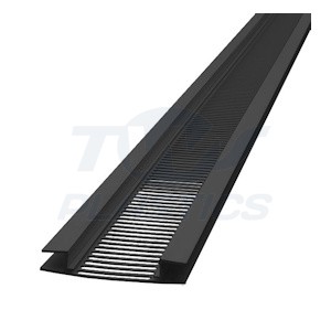 Black Gloss 10mm Soffit Vent 80mm x 5m Vent Strip