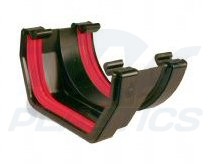 Square Line Black to Half Round Gutter Union Joiner 