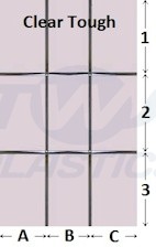 Rectangle Lead Style 4mm Clear Tough / Clear Tough Sealed Glass Unit