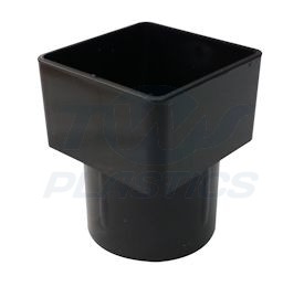 Square Line Black to Half Round Downpipe Adaptor