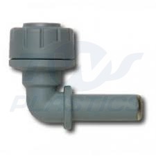 22mm Grey Pushfit Stem Elbow Polyplumb