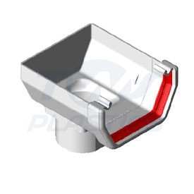 Square Line White Stopend Outlet