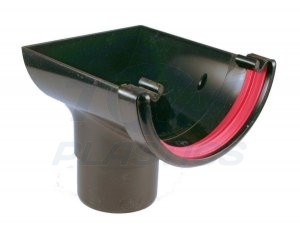 Half Round Black Stopend Outlet